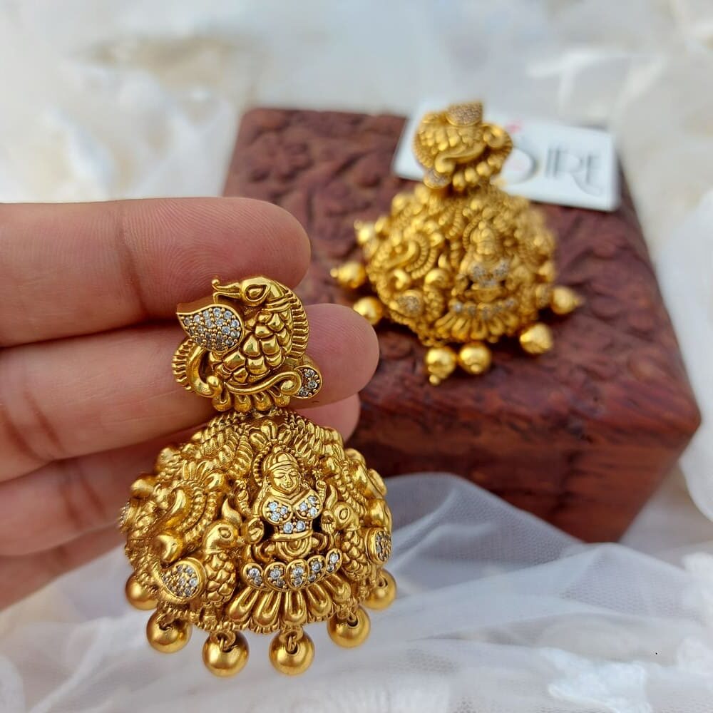 Buy Traditional Temple Jewellery Antique Jhumkas (Traditional) For womens  at Amazon.in