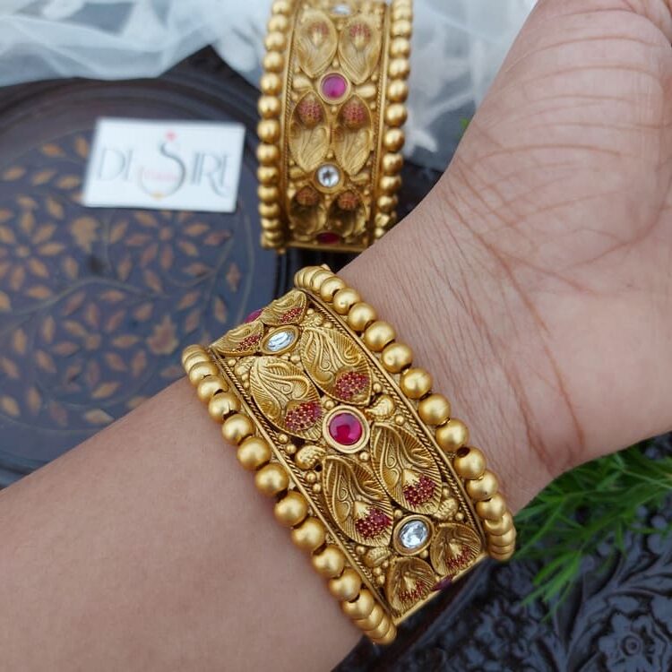 Beautiful Designer Assamese Jewellery Bangles Pair 742Jewelle