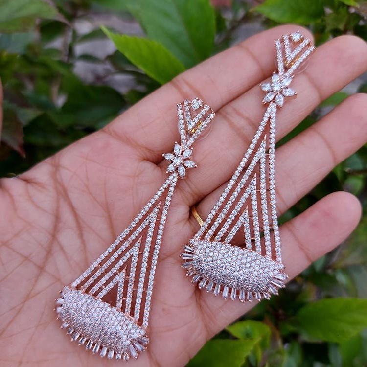 Cushion Diamond Drop Dangle Earrings I 64Facets Fine Jewelry –  64Facets-India